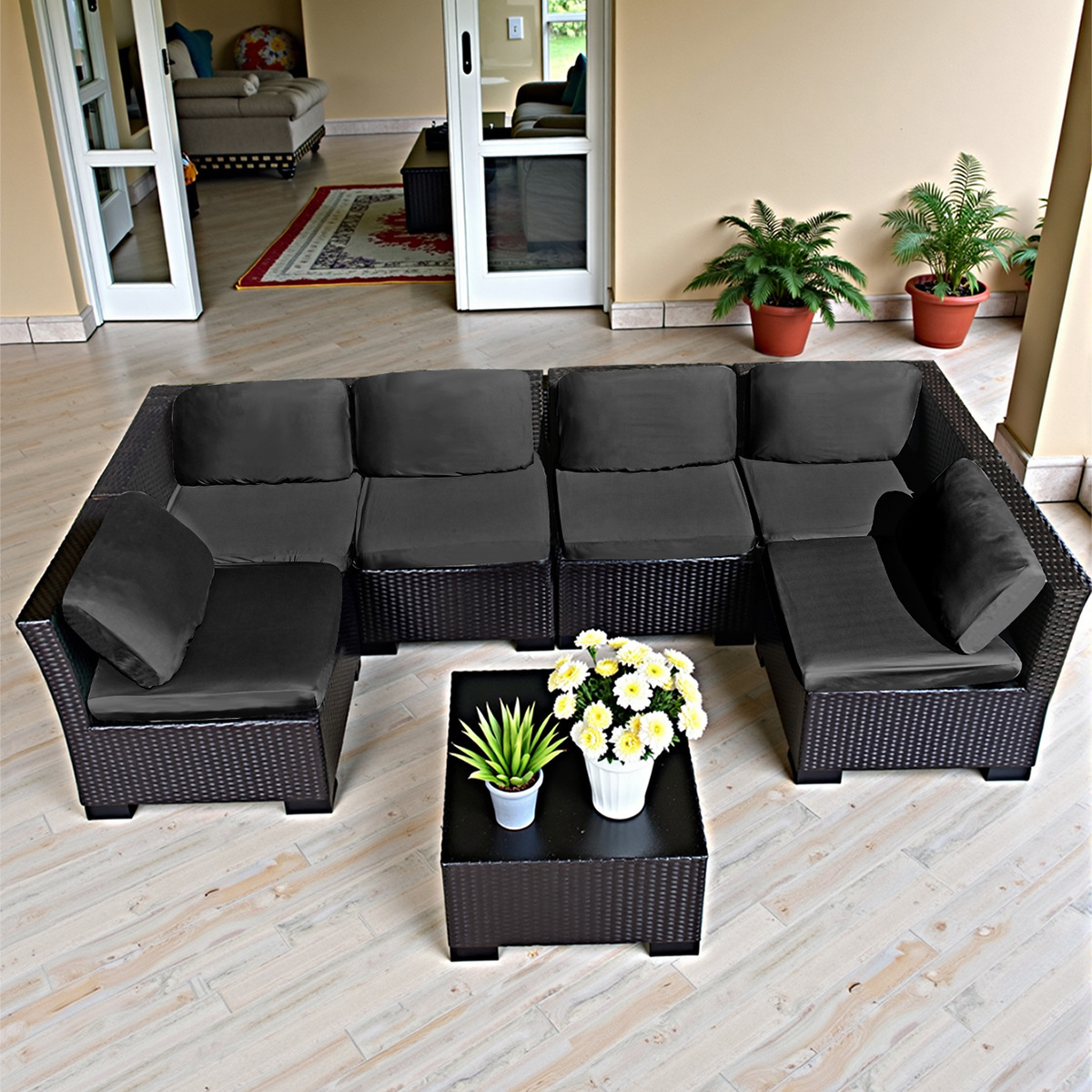 Cross-border New TPU Coated Waterproof Milky Silk Sofa Seat Cushion Cover Full Wrapping Elastic Outdoor Combination Sofa Cover Slipcover
