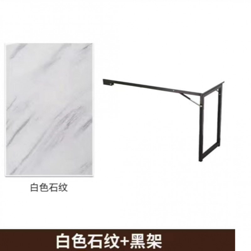 White stone pattern plate + black frame
