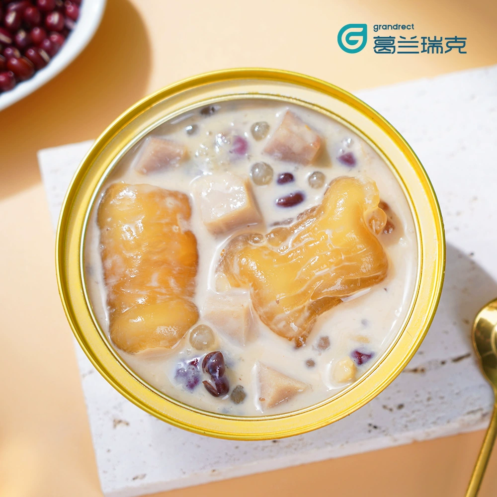 [Custom ready-to-eat fish maw, silver ear fungus, conpoy soup with tangerine peel, five red fish maw can, labelled milk glutinous rice]