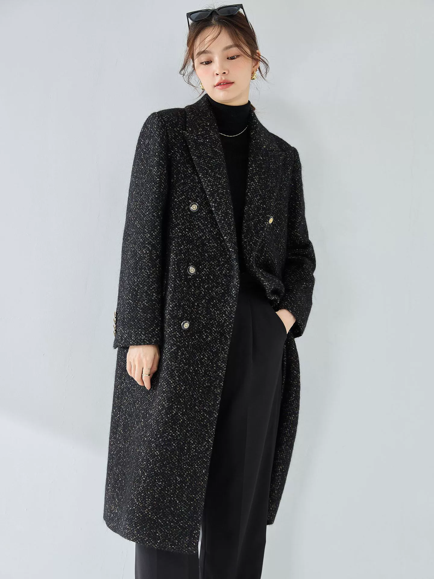 Зимняя шерстяная куртка, пальто, стиль Chanel