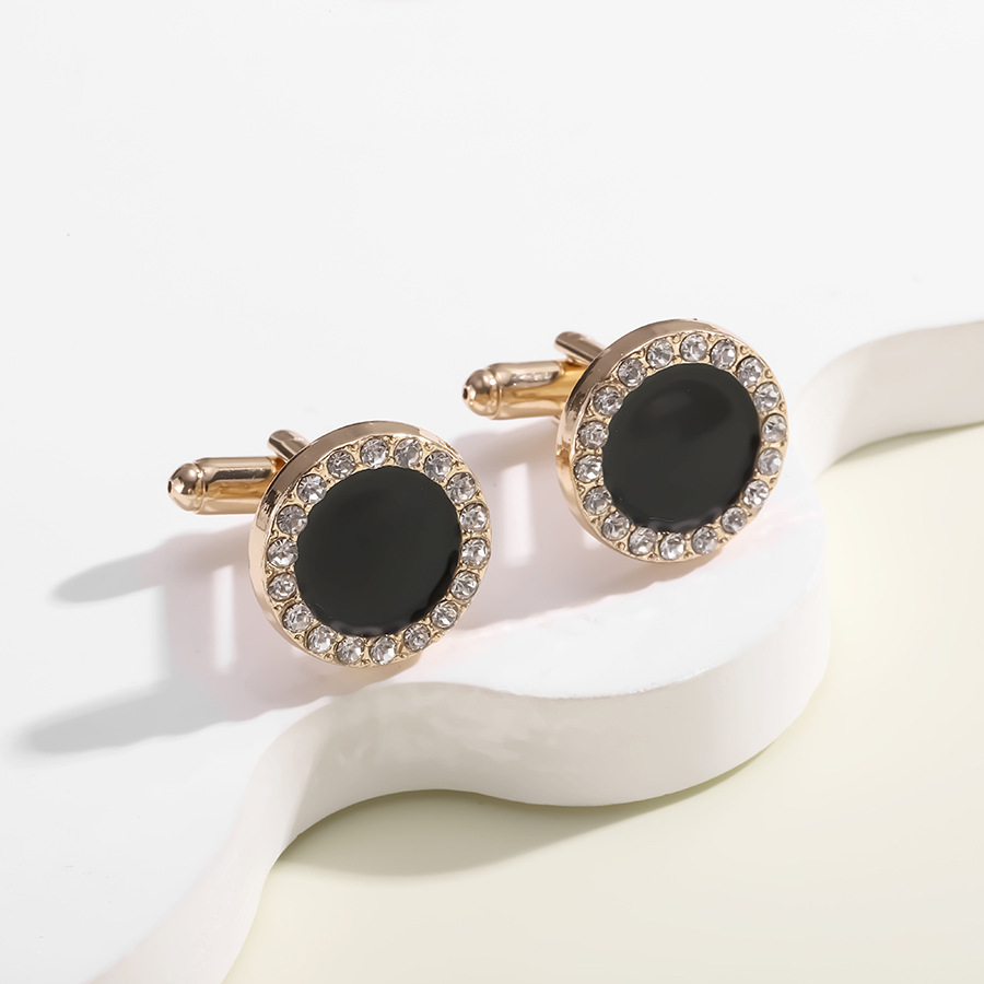 Neue heiße verkauf herrenmode Französisch legierung diamant manschettenknöpfe manschettennägel hemdknöpfe_voghion.com