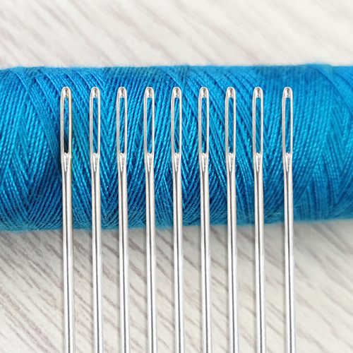Hardened big eye steel needle, hand sewing needle, embroidery needle, needle thread, handmade long needle, sewing needle, hand sewing needle