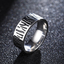 亚马逊ebay爆款钛钢316不锈钢时尚复古戒指男女指环 8mm