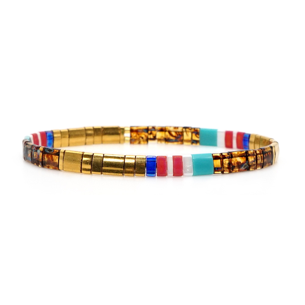 Nihaojewelry Wholesale Jewelry Simple Bohemian Multi-layered Woven Gold Beads Bracelets display picture 34