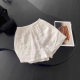 White Linen Shorts for Women Summer 2025 New Style Small Loose Slimming Look Elastic Waist A-Line Casual Wide Leg Pants