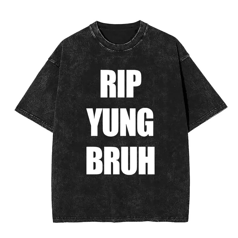 【Cross-Border 230G】Rip Yung Bruh T-Shirt Lil Tracy Meme Peep Retro Men's Style