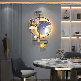 挂钟现代轻奢创意家用客厅大气钟表简约新款时尚餐厅2022装饰时钟