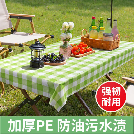 Disposable Tablecloth Wholesale Rectangular Thickened Outdoor Camping Tablecloth Waterproof Oil-proof Ins Style picnic mat