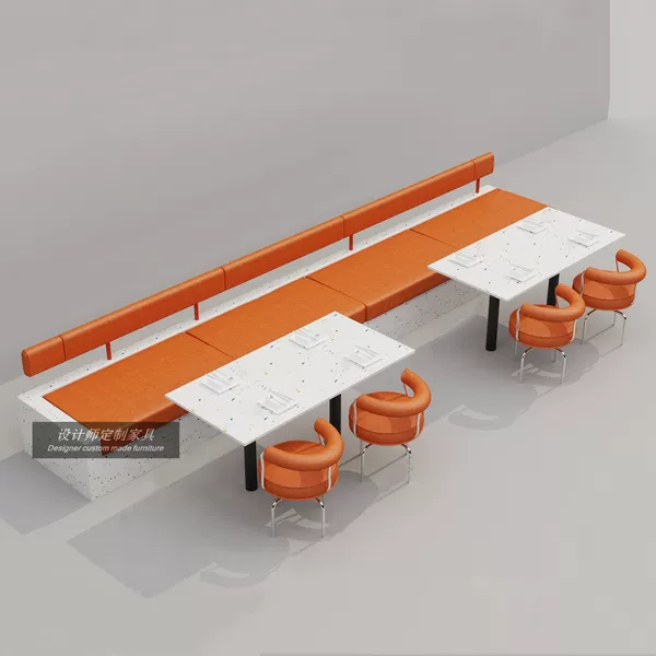 Designer creative sofa bench for milk tea shops, cafes, booths in malls, clubs, and sales offices' reception areas, island bench