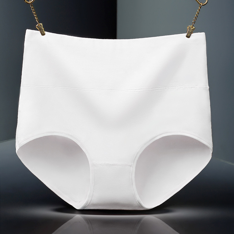 Ropa interior de cintura alta de talla grande, ropa interior de mujer con abdomen posparto de algodón puro, ropa interior de mujer con levantamiento de cadera transfronterizo de algodón, ropa interior de mujer de cintura alta