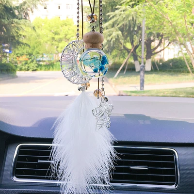 Car hanging car perfume pendant star Moon - star-moon-feather-blue-eternal-flower-aromatherapy