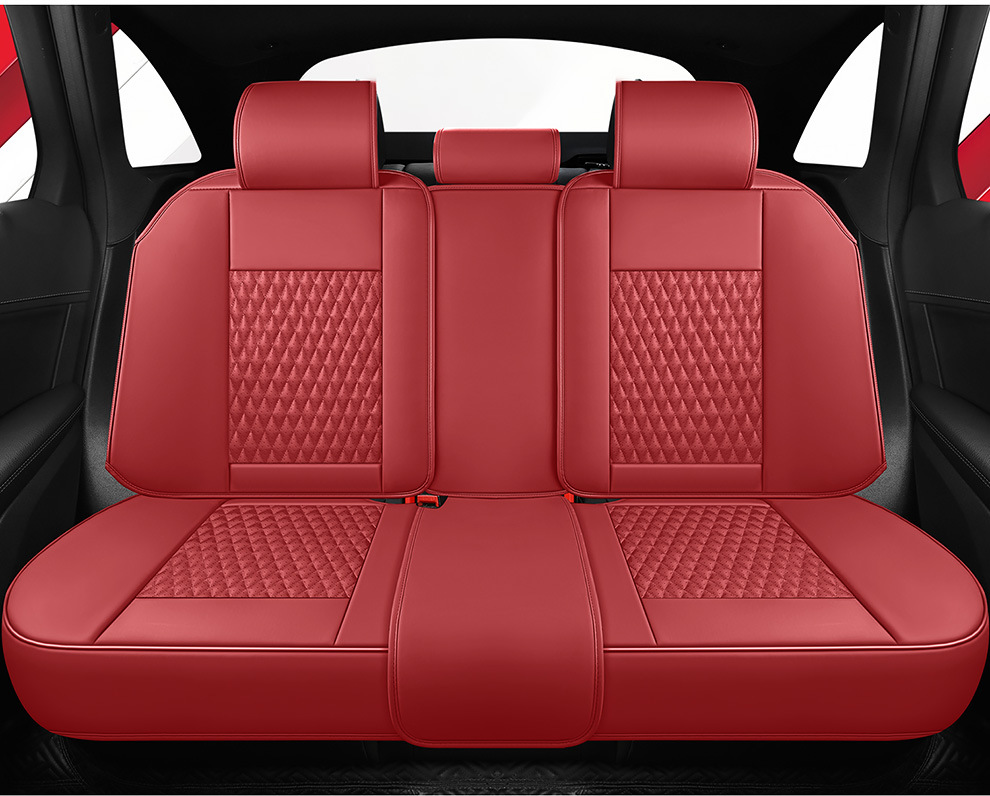 Cross-Border Export Full Leather 3D Car Seat Cushion All-Inclusive Four-Season Universal Solid Waist Perforated Car Seat Cover Car Seat Cushion