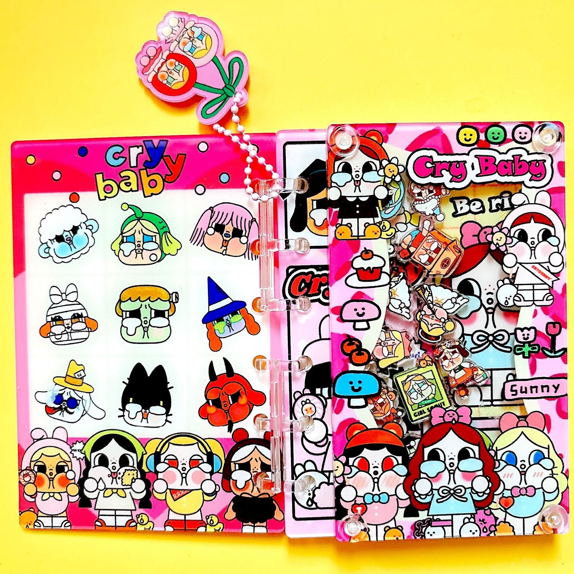 54種類の揺れるアクリルノート、クロスボーダーで人気のTikTokで話題の美しいルーズリーフノート、DIY A7/A5