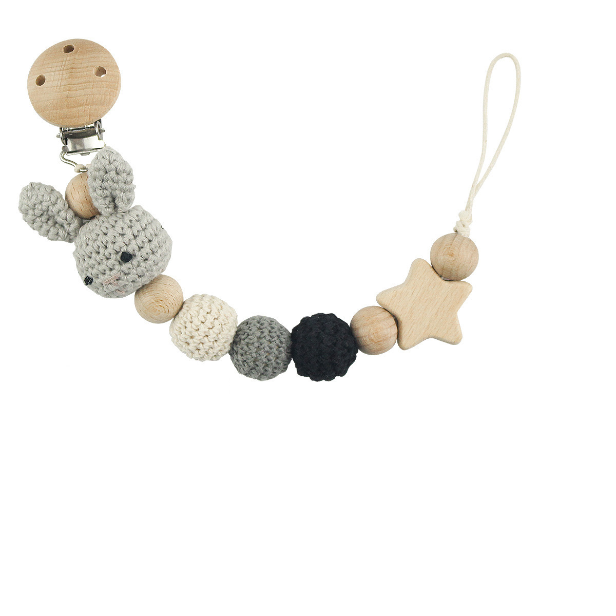 Nuevos animales de dibujos animados diy cadena de tetina de látex para bebés acariciar clip de tetina de goma