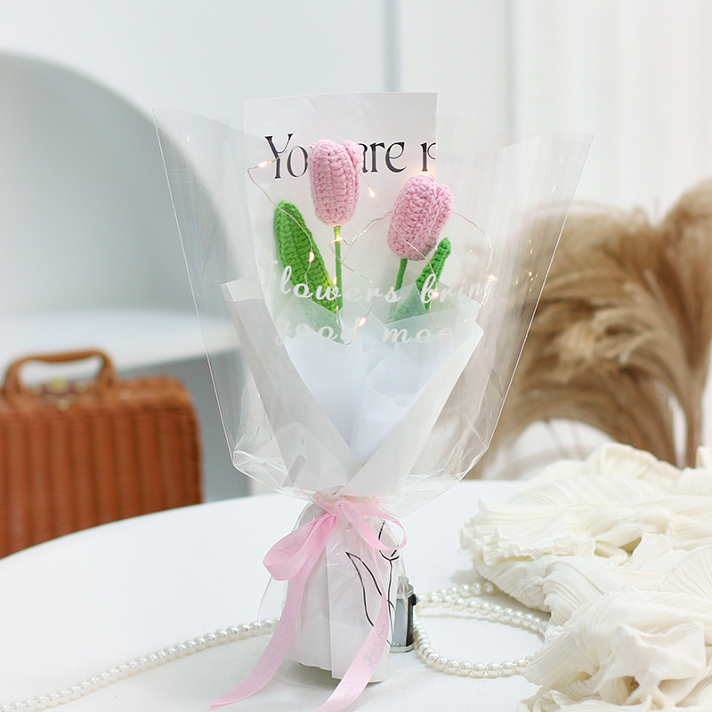 Ramo Tejido a Mano de Simulación, Empaque Elegante, Regalo Festivo, al por Mayor