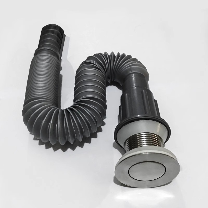 Juego completo de cubierta de acero inoxidable que incluye tubería de alcantarillado.