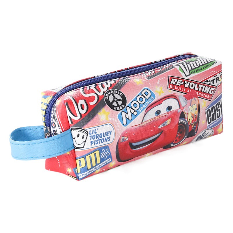 Bolsa de lápices con dibujos animados para niños, bolsa de papelería gruesa de doble capa, gran capacidad, para estudiantes, bolsa de almacenamiento