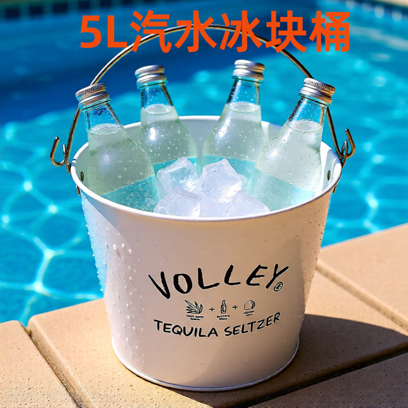 Internet Celebrity Metal Beer Beverage Color Printed Ice Bucket Leak-Proof Custom Manufacturer Satchel Food Packaging 5 Liter Tinplate Bucket Internet Celebrity Metal Beer Beverage Color Printed Ice Bucket Leak-Proof Custom Manufacturer Satchel Food Packaging 5 Liter Tinplate Bucket