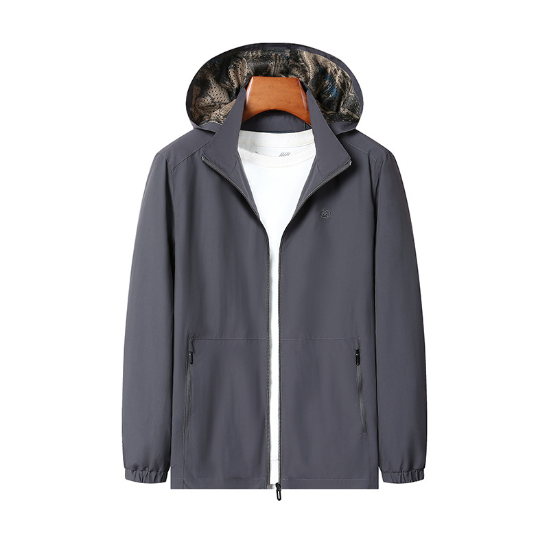 Chaqueta encapuchada de hombre transfronteriza de otoño coreano chaqueta de vestir de hombres y mujeres chaqueta de abrigo deportivo casual suelto para hombres