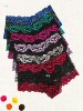 6 Pcs Floral Lace Briefs, See-through Intimates Panties,
