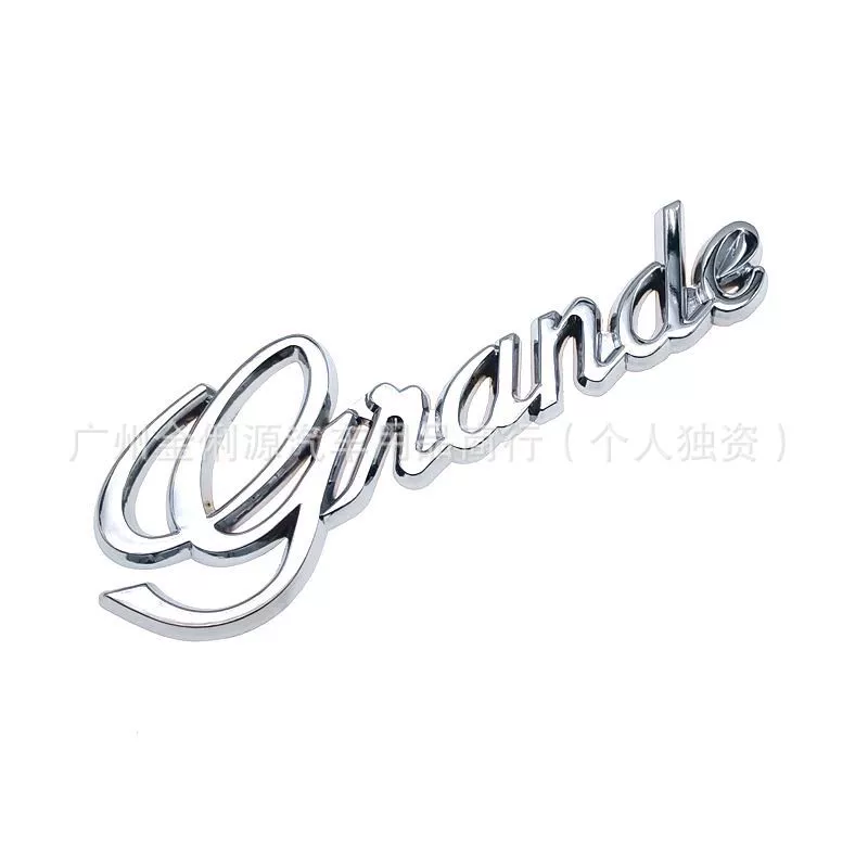 Наклейка Grande для автомобиля, подходит для Toyota Grande, задняя эмблема, металлическая наклейка Grande