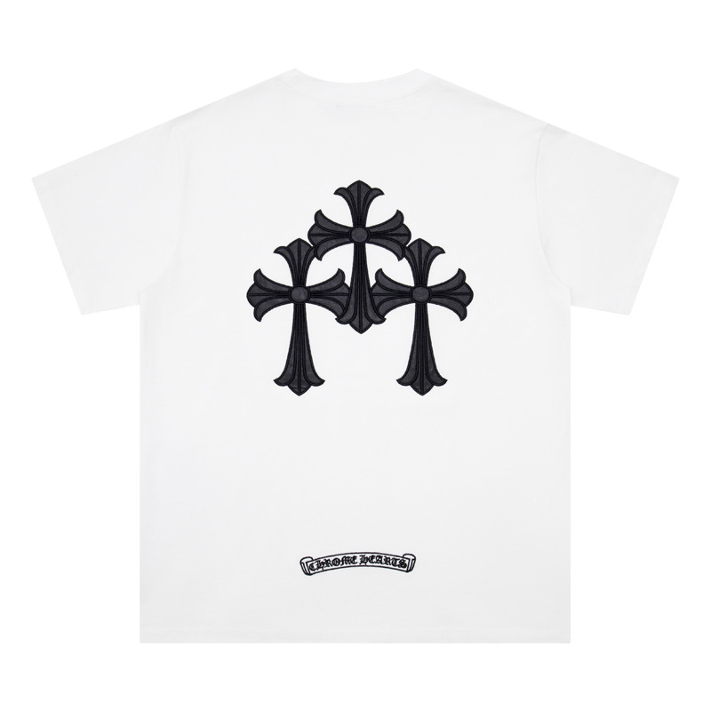 Chrome Heart 24 nuevo Crocodile de verano de moda europea y americana camiseta de manga corta para hombres y mujeres