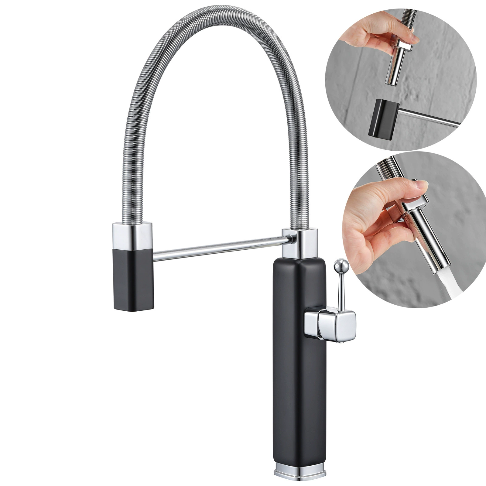 HIDEEP домашняя кухня кран овощной таз кран черный раковина универсальный смеситель