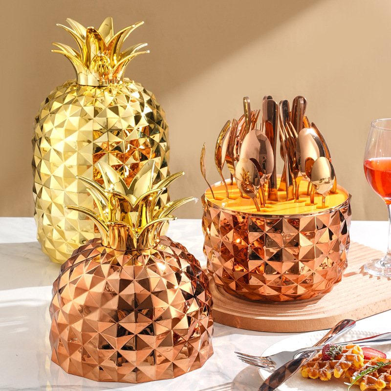 Cross-Border Internet Celebrity Pineapple Heart Egg Fashionable Stainless Steel Tableware Knife, Fork and Spoon Western Food Gift Set Source Factory Cross-Border Internet Celebrity Pineapple Heart Egg Fashionable Stainless Steel Tableware Knife, Fork and Spoon Western Food Gift Set Source Factory