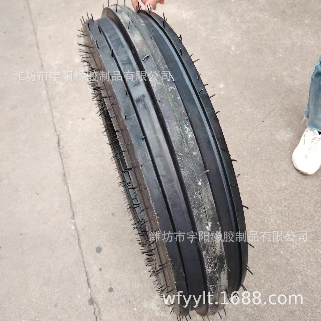 6.50-16 拖拉机导向轮轮胎 双沟 可配套650-16