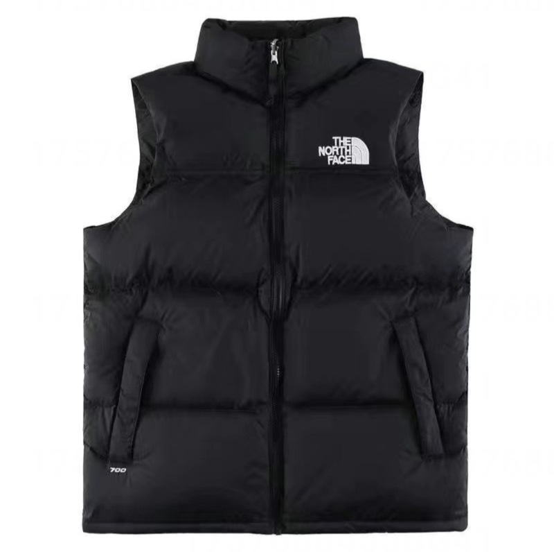 北脸1996羽绒服马甲男女同款美版TNF700蓬刺绣冬背心情侣款双面穿|undefined