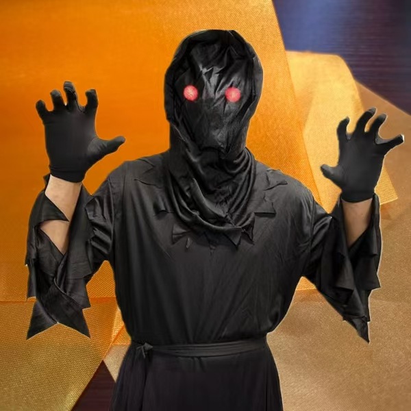 Halloween disfraz infantil gritos disfraz fiesta espectáculo de la muerte terror aterrador ojos brillantes