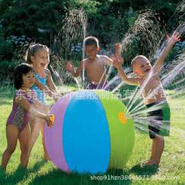 厂家直销 充气pvc喷水球儿童打水仗沙滩球儿童草地充气球