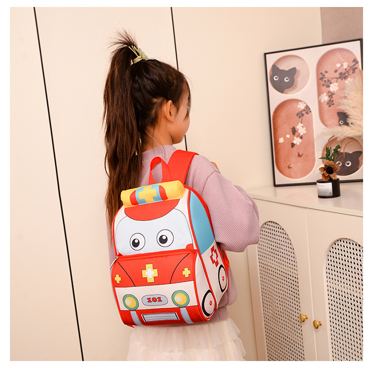 Unisexo Grande Nylon Dibujos Animados Lindo Cuadrado Cremallera Mochila Con Cremallera display picture 11