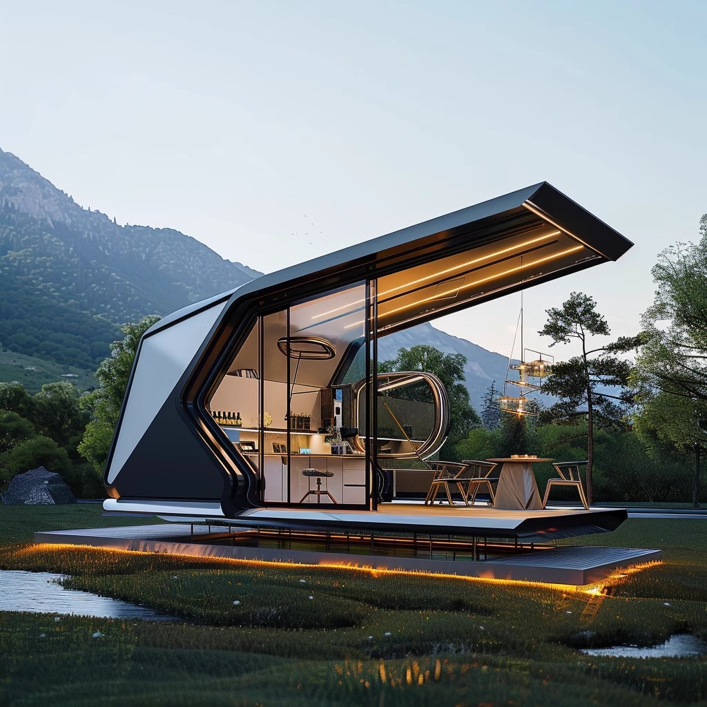 RV espacial salud inteligente cabina escénica resort casa de pan al vapor	 Casa residencial característica de alta gama para alquiler y venta