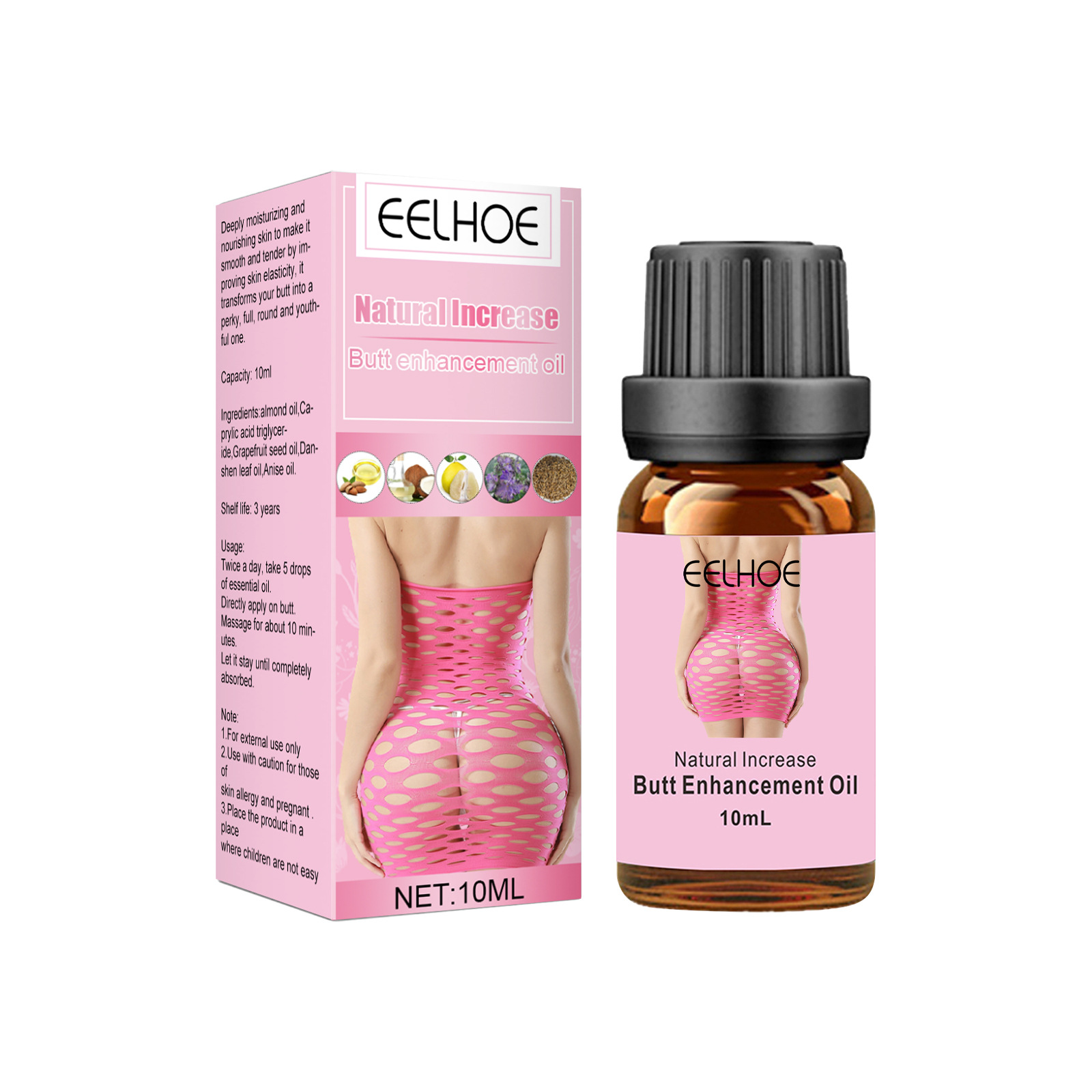 Aceite esencial EELHOE Beautiful Buttocks Levanta y reafirma los glúteos Peach Buttocks Levanta los glúteos y resalta las curvas de los glúteos Aceite esencial de masaje_voghion.com