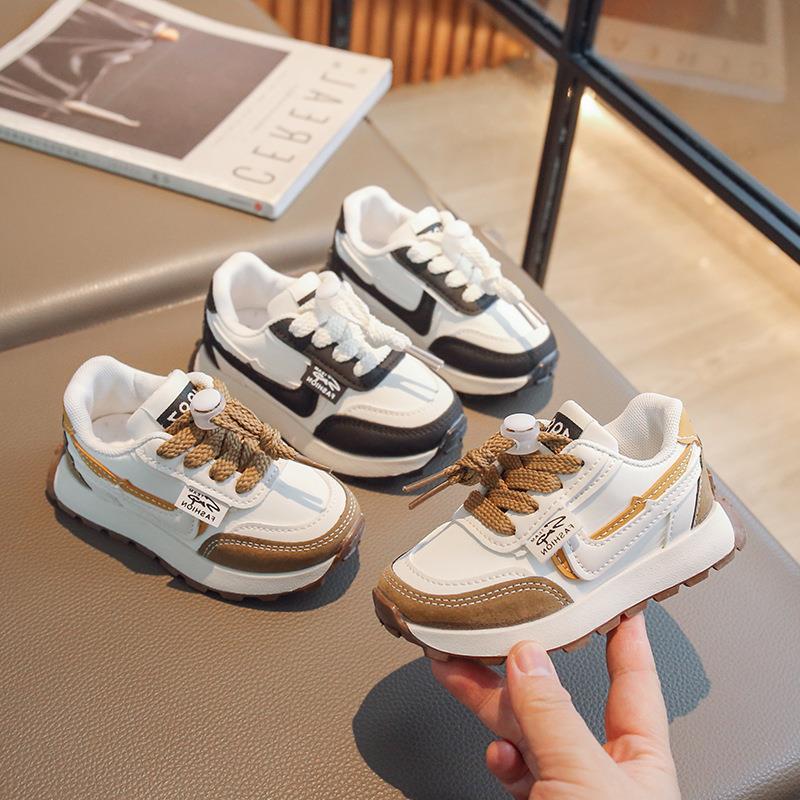 Moeder & Kinderen Canvas Schoenen voor Peuters en Baby's Lente Herfst Comfortabele Ademende Lage Sneakers Jongens Hardloopschoenen Papa Schoenen_voghion.com