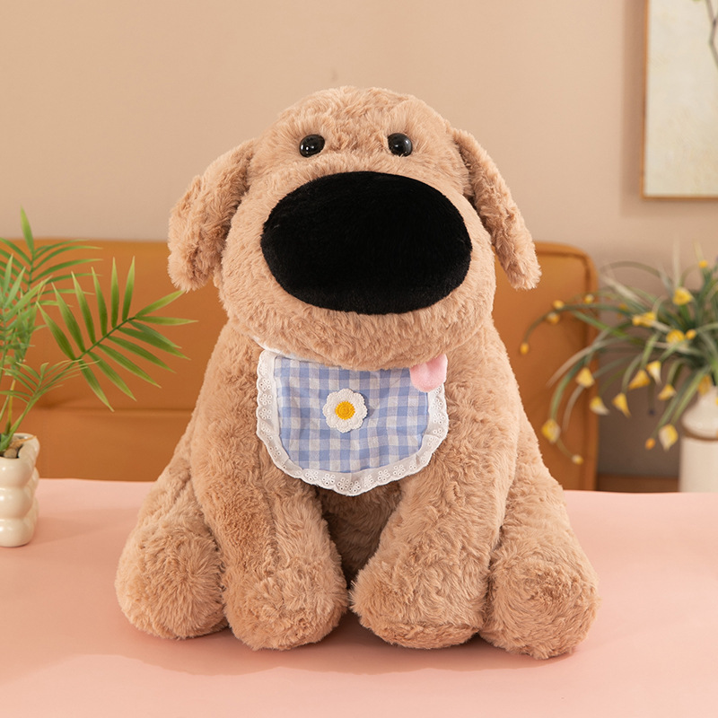 かわいい新しいスカーフ、大きな鼻、ぬいぐるみ、座り姿勢のスカーフ、子犬人形、大きなキャッチマシン人形|undefined