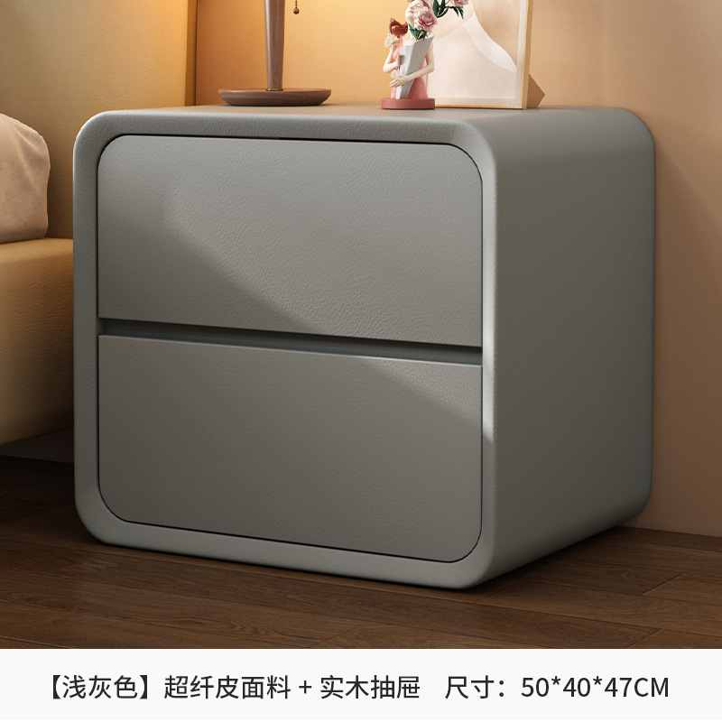 Mesita de noche dormitorio multifuncional luz lujo madera maciza cajón creativo mesita de noche estilo crema almacenamiento pequeño gabinete