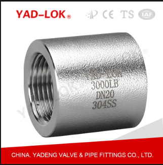 YAD亚登不锈钢304 316高压内丝管箍 承插管古