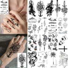 �羳�¿ê�����ֱ�������ˮתӡ������ֽTEMUŷ��tattoo����ѷ