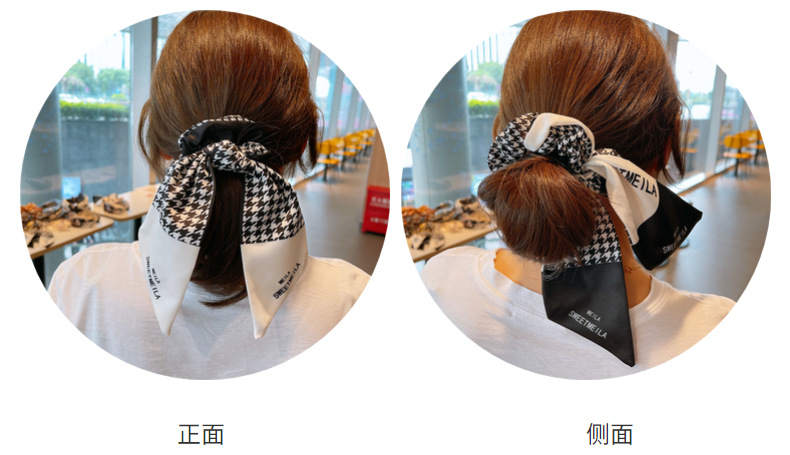 Fashion Contrast Color Smiley Face Printing Hair Scrunchies display picture 21