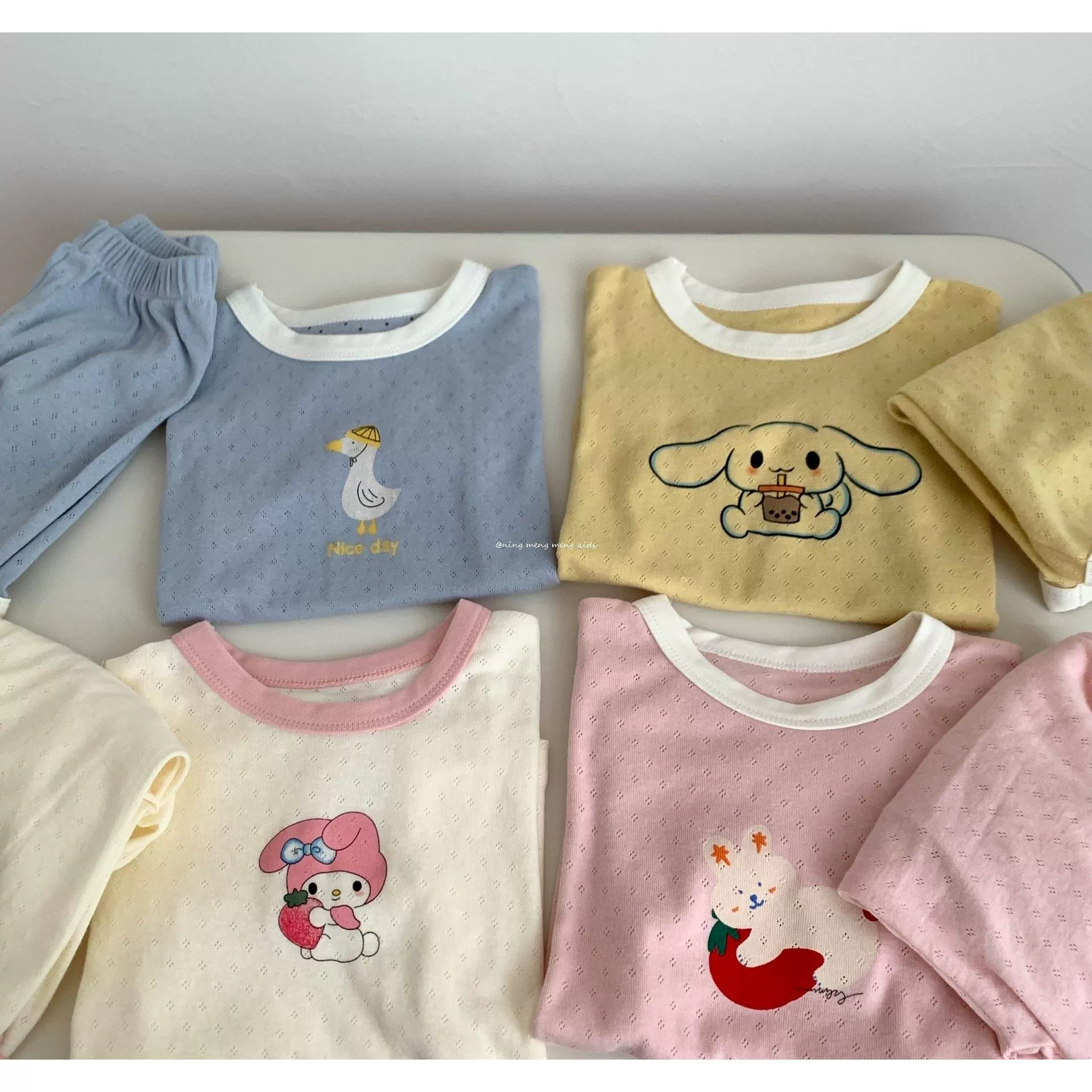 Children's shorts, pijama, summer cartoon set for men and women