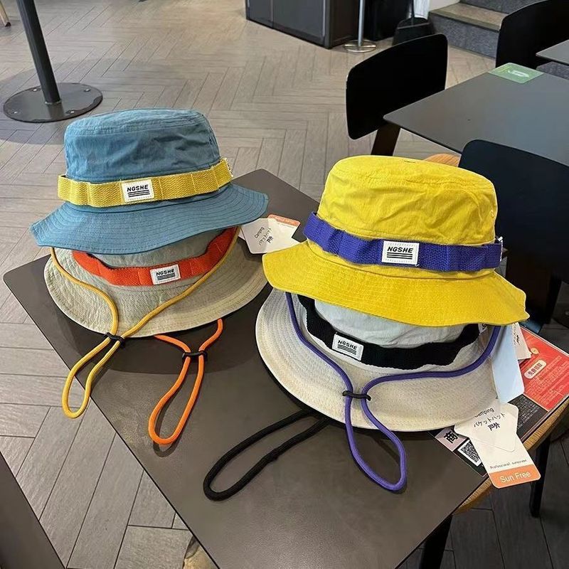 日本製ワークウェアスタイルコントラストカラー速乾性フィッシャーマンハット女性用春と夏のアウトドア登山釣り盆地帽子日焼け止めサンハット男性用|undefined