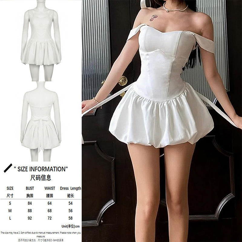 IAMSURE 【フレンチドレス】サスペンダーワンピース レディース サマーショートスカート # ロマンチックなドレス # ホットガールAラインスカート|undefined