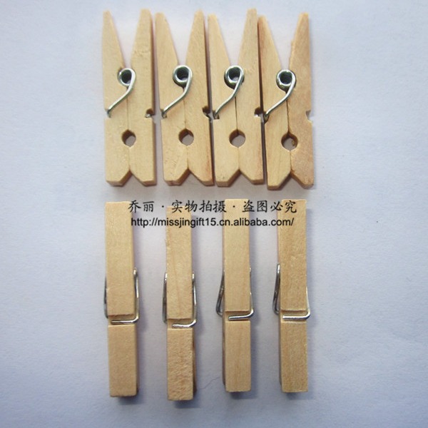 3cm arte clip de madera, mini madera color madera foto clip snack clip mano cuenta pequeño clip