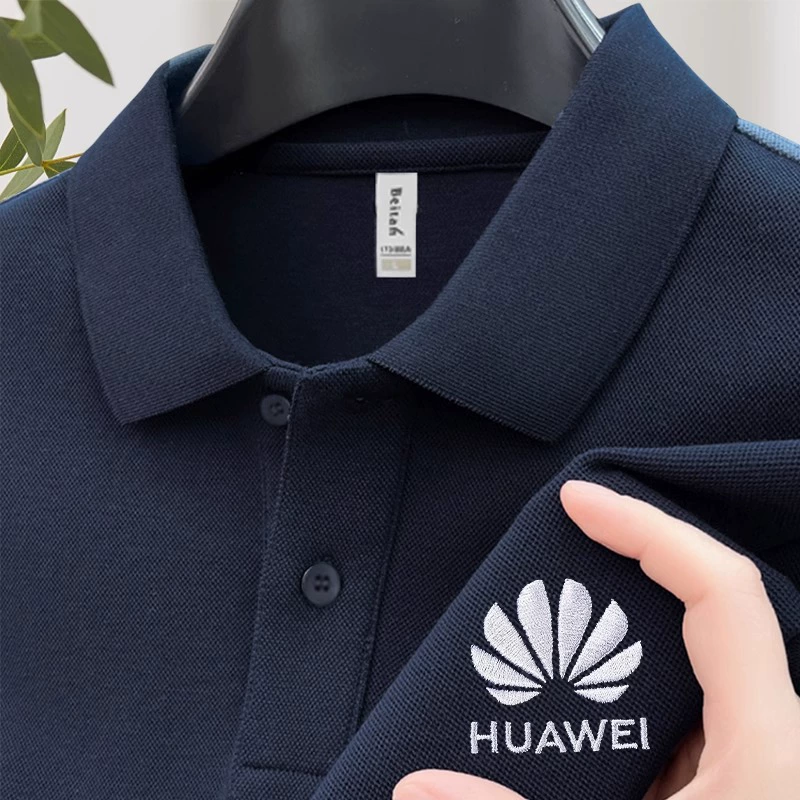 Рубашка-поло из чистого хлопка, рабочая одежда, футболка с вышитым логотипом на заказ, летняя корпоративная одежда для сотрудников фабрики, с коротким рукавом и отложным воротником.