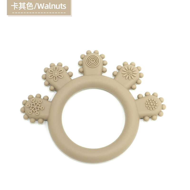 Entrenamiento de mordedor de silicona para bebés, agarre para bebés, agarre de mano de grado alimenticio, palo molar, juguete de mano anti-comer de silicona para bebés