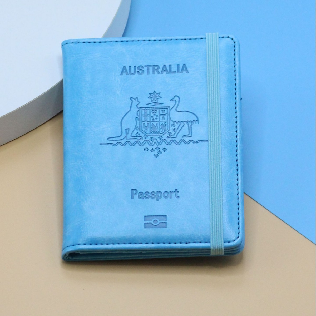 Clip de pasaporte de PU de punto caliente transfronterizo RFID paquete de tarjeta de oro rosa cubierta de visa de turista almacenamiento multicapa de alta calidad y bajo precio