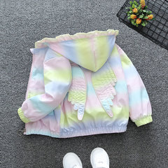 Children's clothing, girls' coats, spring clothing, 2024 new style, children's and baby girls' short hooded windbreakers for spring and autumn little girls