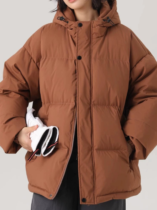 Tide de luz nacional tres prevención de 90 blanco chaqueta corta encapuchada hombre y mujer invierno frío pareja abrigo cálido